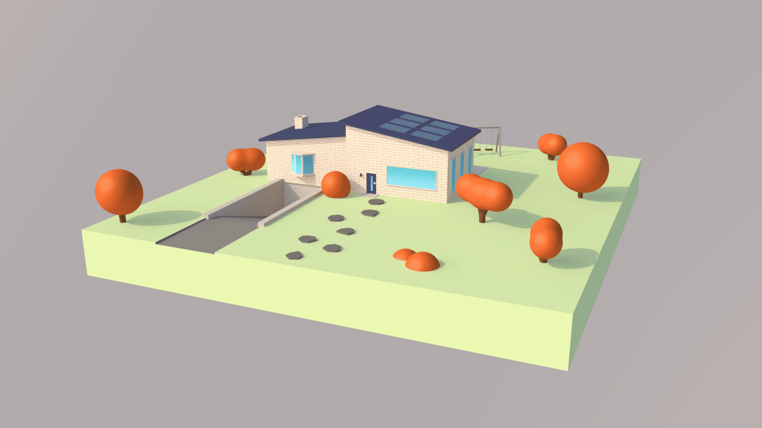 low poly haus 1